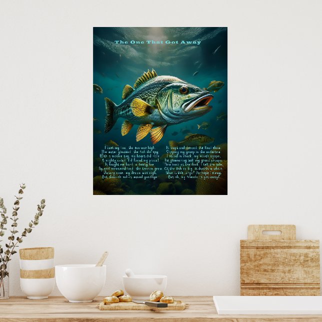 The One That Got Away Poster With Poem (Kitchen)