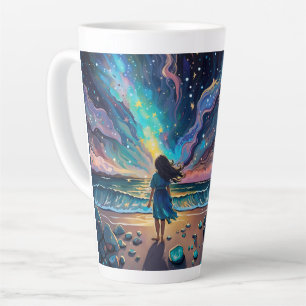 the one who seeks to pluck the stars.  latte mug