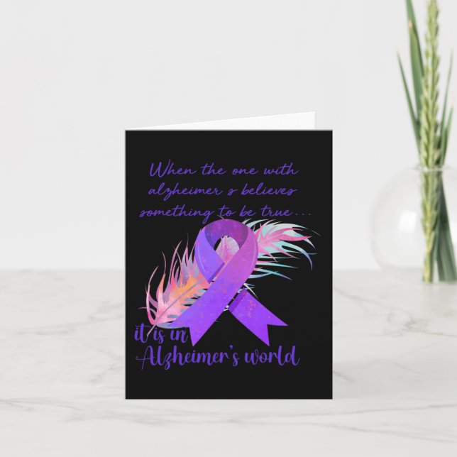 The One With Alzheimer's Believes It Is In Alzheim Card (Front)