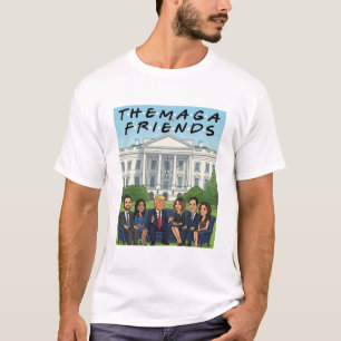 The One With The MAGA Friends Funny Political Sati T-Shirt