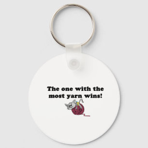The One With The Most Yarn Wins Keychain