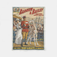 The Only Baby Giraffe in America Circus Poster
