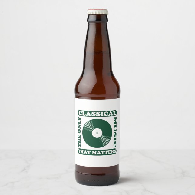 The Only Classical Music Beer Bottle Label (Front)