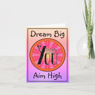 The Only Limit Is You Custom Name Positive Quote Card