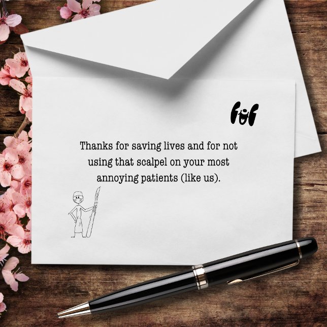 The Only Person We Trust with Sharp Objects Thank You Card (Creator Uploaded)