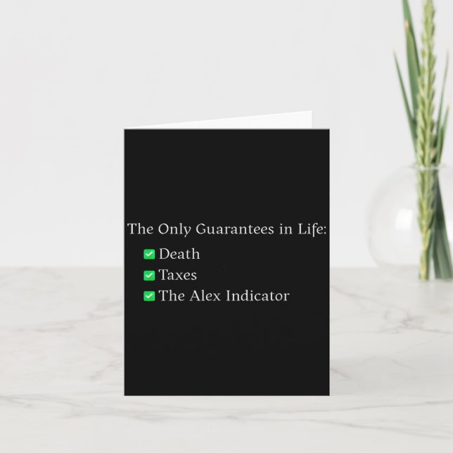 The Only S In Life  Card (Front)