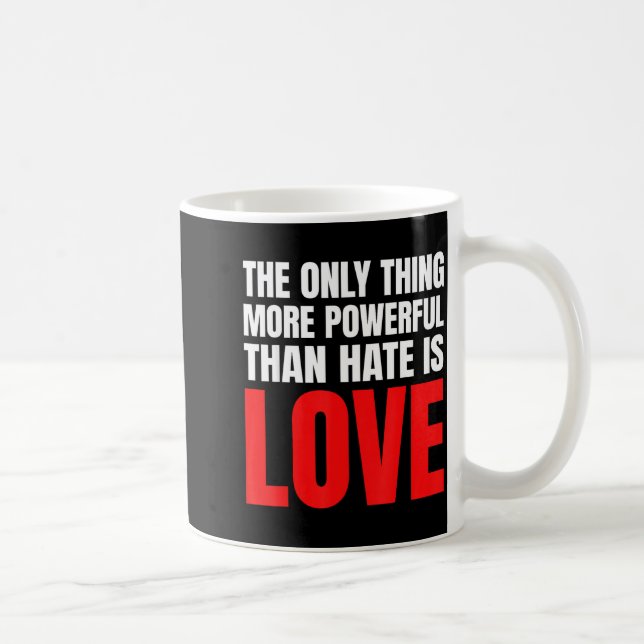 The Only Thing More Powerful Than Hate Is Love _35 Coffee Mug (Right)