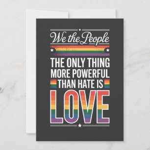 The Only Thing More Powerful Than Hate Is Love  Invitation
