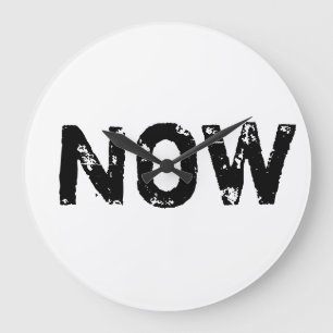 The only time is now large clock