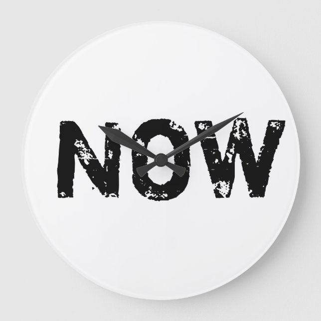 The only time is now large clock (Front)