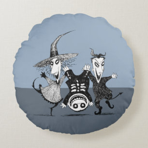 The Oogie Boogie Boys Round Pillow