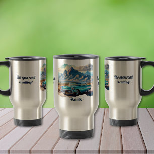 The Open Road is Calling Travel Mug