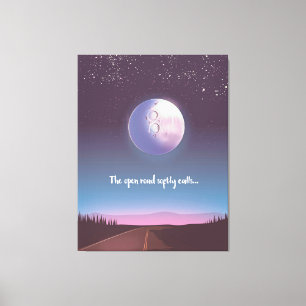 The open road softly calls canvas print