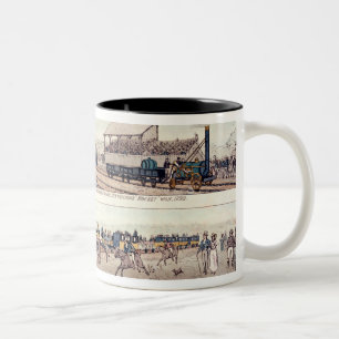 The opening of Stockton and Darlington Two-Tone Coffee Mug
