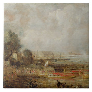 The Opening of Waterloo Bridge, c.1829-31 (oil on Tile