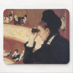 The Opera by Mary Cassatt, Vintage Impressionism Mouse Pad