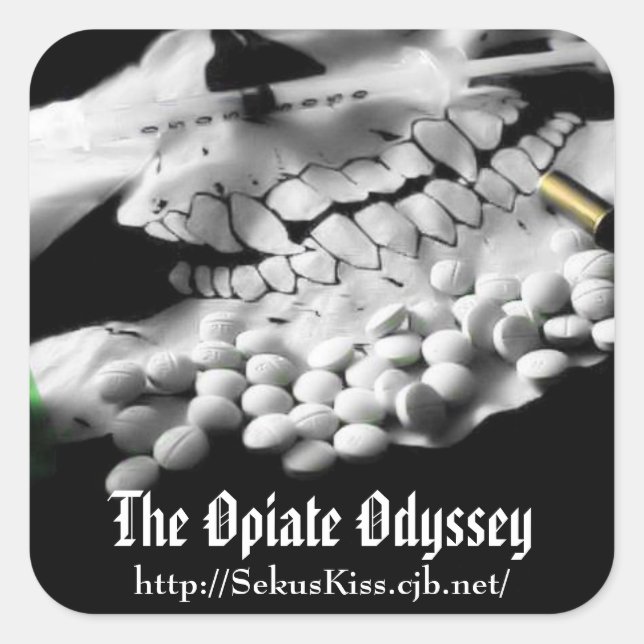 The Opiate Odyssey "Gear" Stickers! Square Sticker (Front)