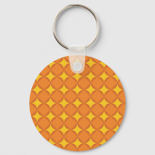 The Orange 70's year styling circle Keychain