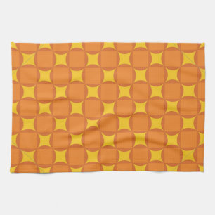 The Orange 70's year styling circle Kitchen Towel