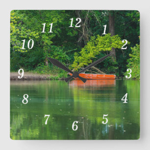 The Orange Boat Wall Clock