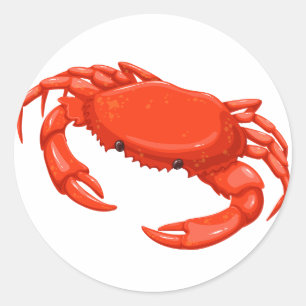 The Orange Crab Classic Round Sticker