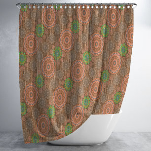 The Orange floral rainy scatter fibers textured pa