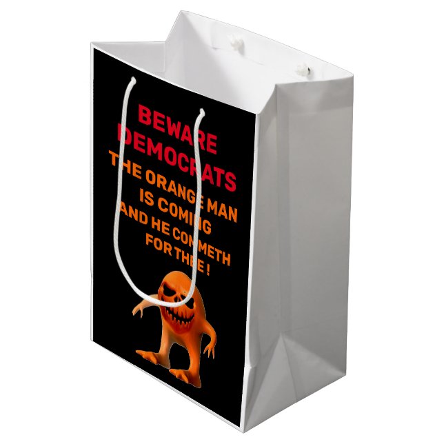 The ORANGE MAN  Medium Gift Bag (Front Angled)