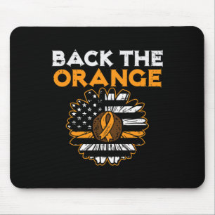 The Orange Sunflower Us Flag Leukaemia Awareness S Mouse Pad