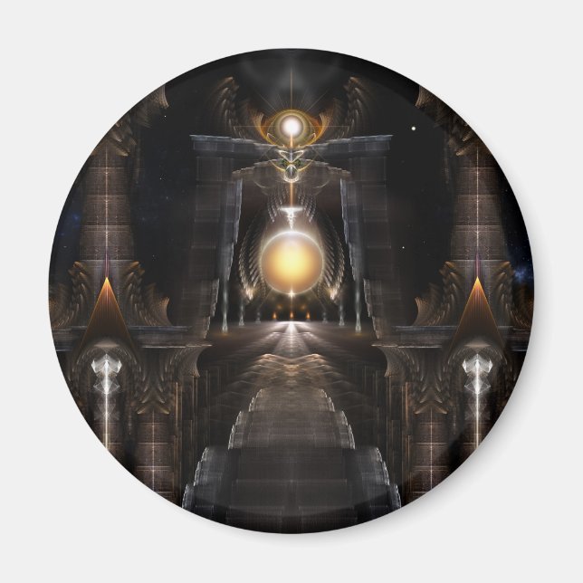 The Orb Of Acrellis Fractal Art Magnet (Front)