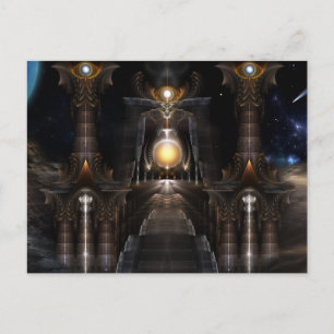 The Orb Of Acrellis Fractal Art Postcard