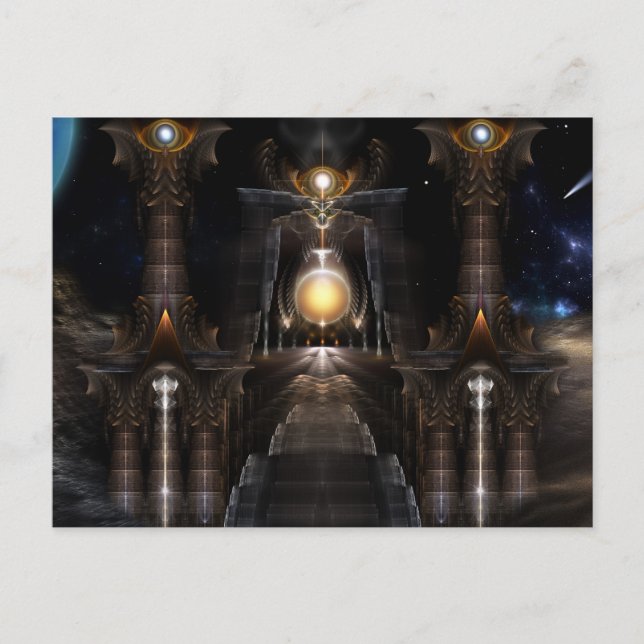 The Orb Of Acrellis Fractal Art Postcard (Front)
