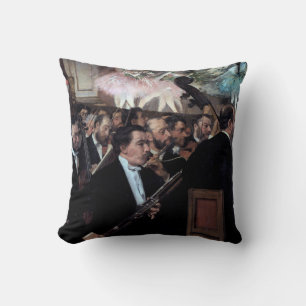 The Orchestra at the Opera, Edgar Degas Throw Pillow