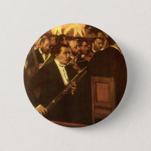 The Orchestra of Opera by Edgar Degas, Vintage Art 2 Inch Round Button