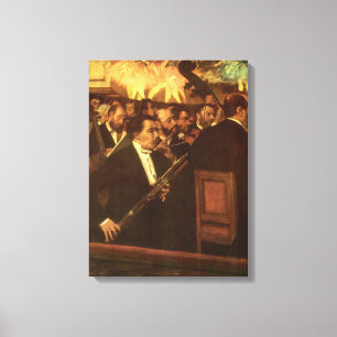 The Orchestra of Opera by Edgar Degas, Vintage Art Canvas Print