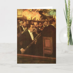 The Orchestra of Opera by Edgar Degas, Vintage Art Card
