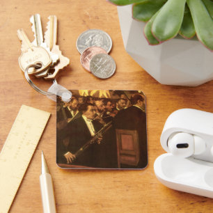 The Orchestra of Opera by Edgar Degas, Vintage Art Keychain