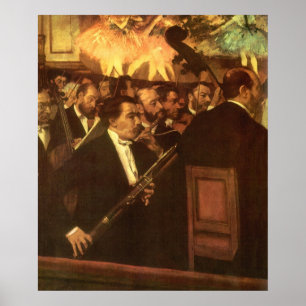 The Orchestra of Opera by Edgar Degas, Vintage Art Poster