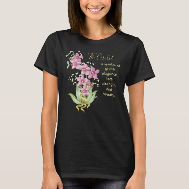 The Orchid T-Shirt (Black) (Front)
