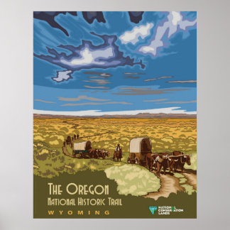 The Oregon Historic Trail Poster