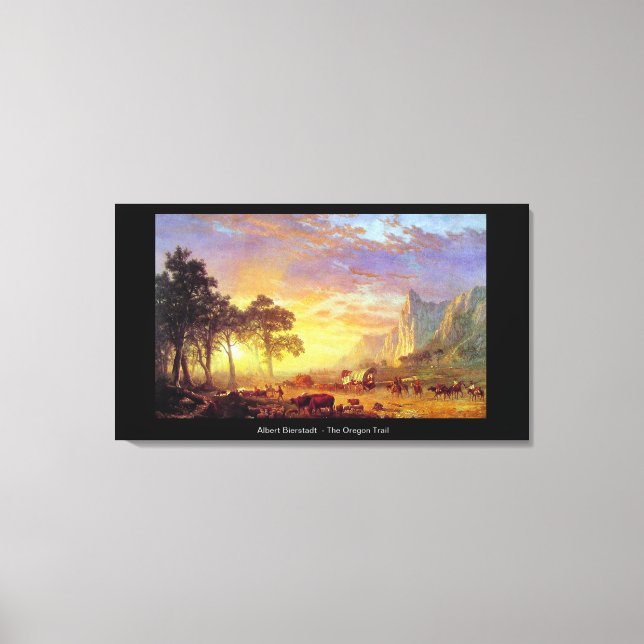 The Oregon Trail - Albert Bierstadt Canvas Print (Front)