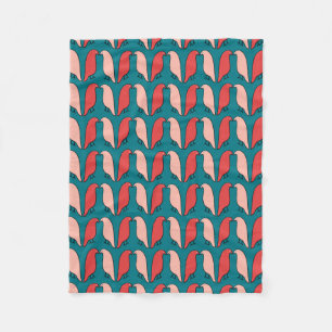 The Organized Union of Birds - Pop Art Style Fleece Blanket
