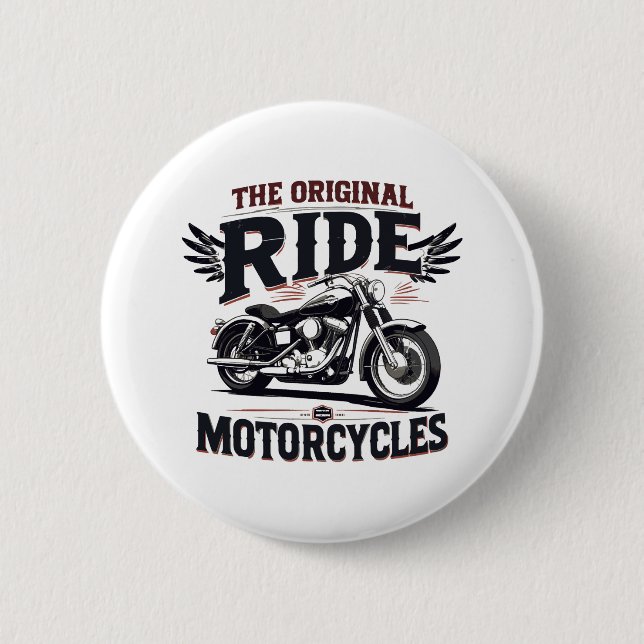 the orginal ride bike 2 inch round button (Front)