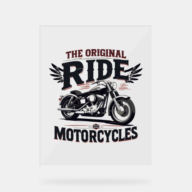 the orginal ride bike acrylic sign (Front)