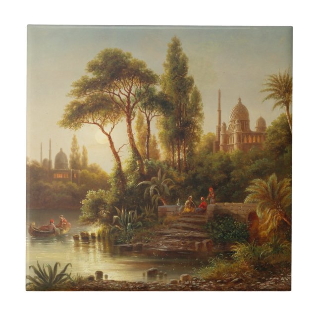 The Orient in the Evening Light – Albert Rieger Tile (Front)