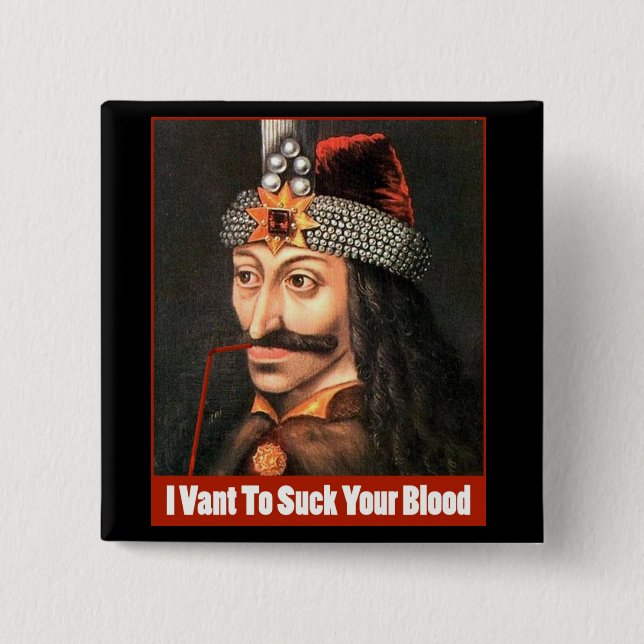 The Original Dracula, Halloween!!! 2 Inch Square Button (Front)