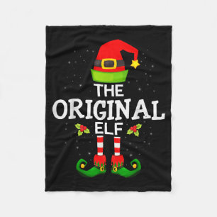 The Original Elf Christmas Family Matching Pajama  Fleece Blanket