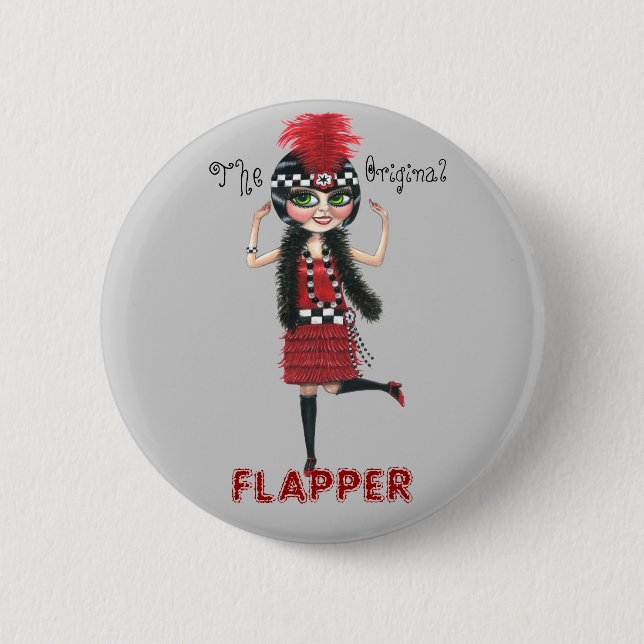 The Original Flapper Roaring '20s Button (Front)