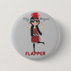 The Original Flapper Roaring '20s Button