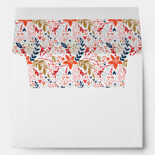 The Original Floral Christmas Holiday Card Envelope