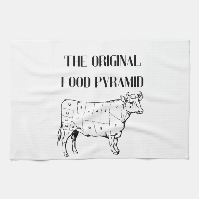 The Original Food Pyramid Kitchen Towel (Horizontal)